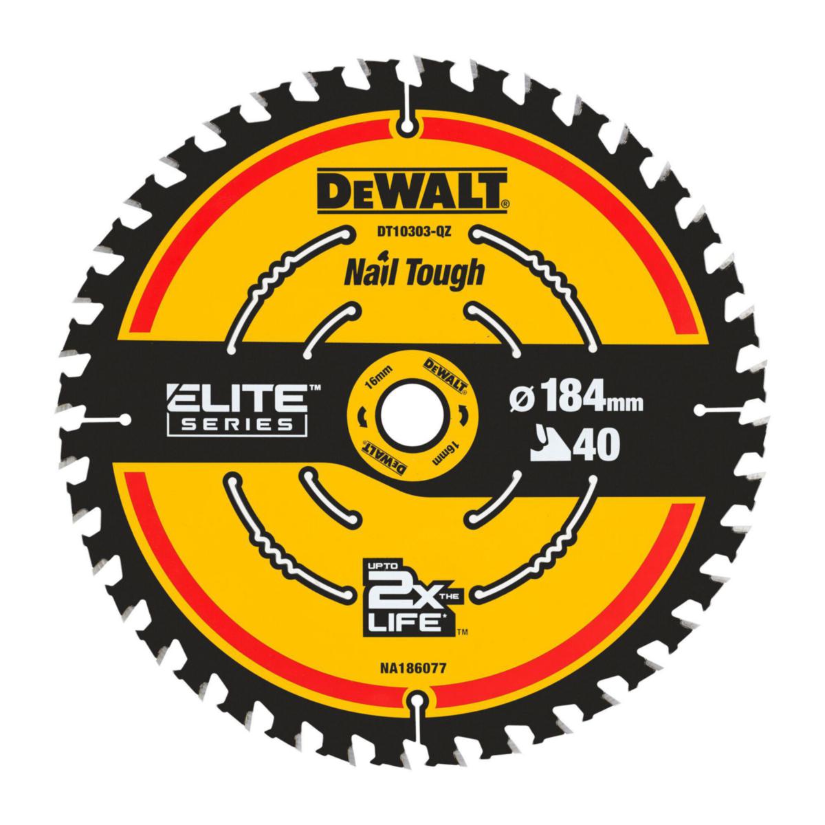 Cirkelsågklinga DEWALT Elite - SÅGKLINGA 184X16 MM 40T DEWALT DT10303-QZ